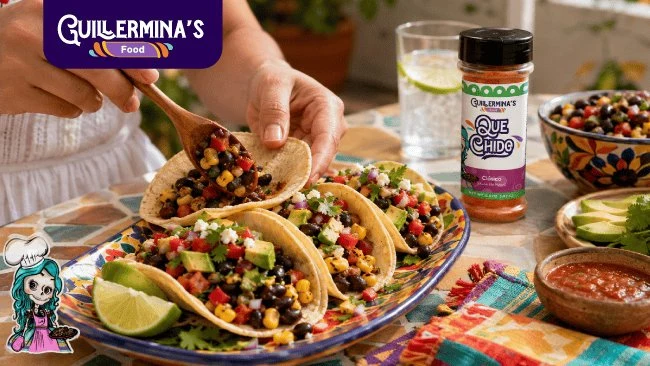Easy Vegetarian Black Bean & Corn Tacos